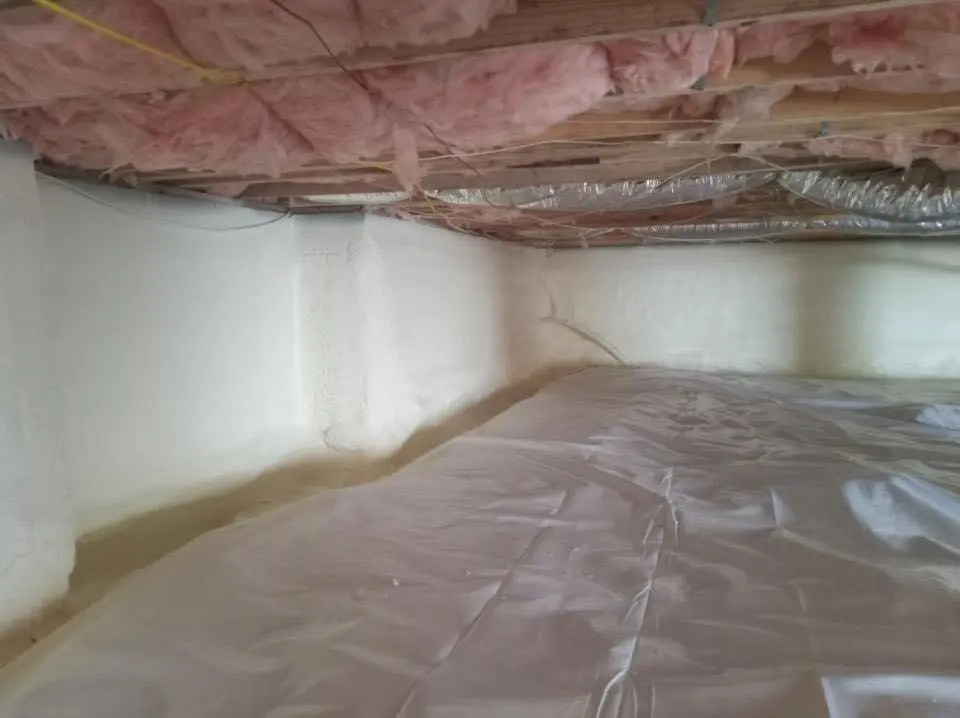Crawl space encapsulation with closed-cell spray foam for Attic Insulation in Prosper